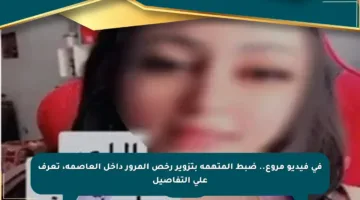 في فيديو مروع.. ضبط المتهمة بتزوير رخص المرور داخل العاصمة، تعرف على التفاصيل